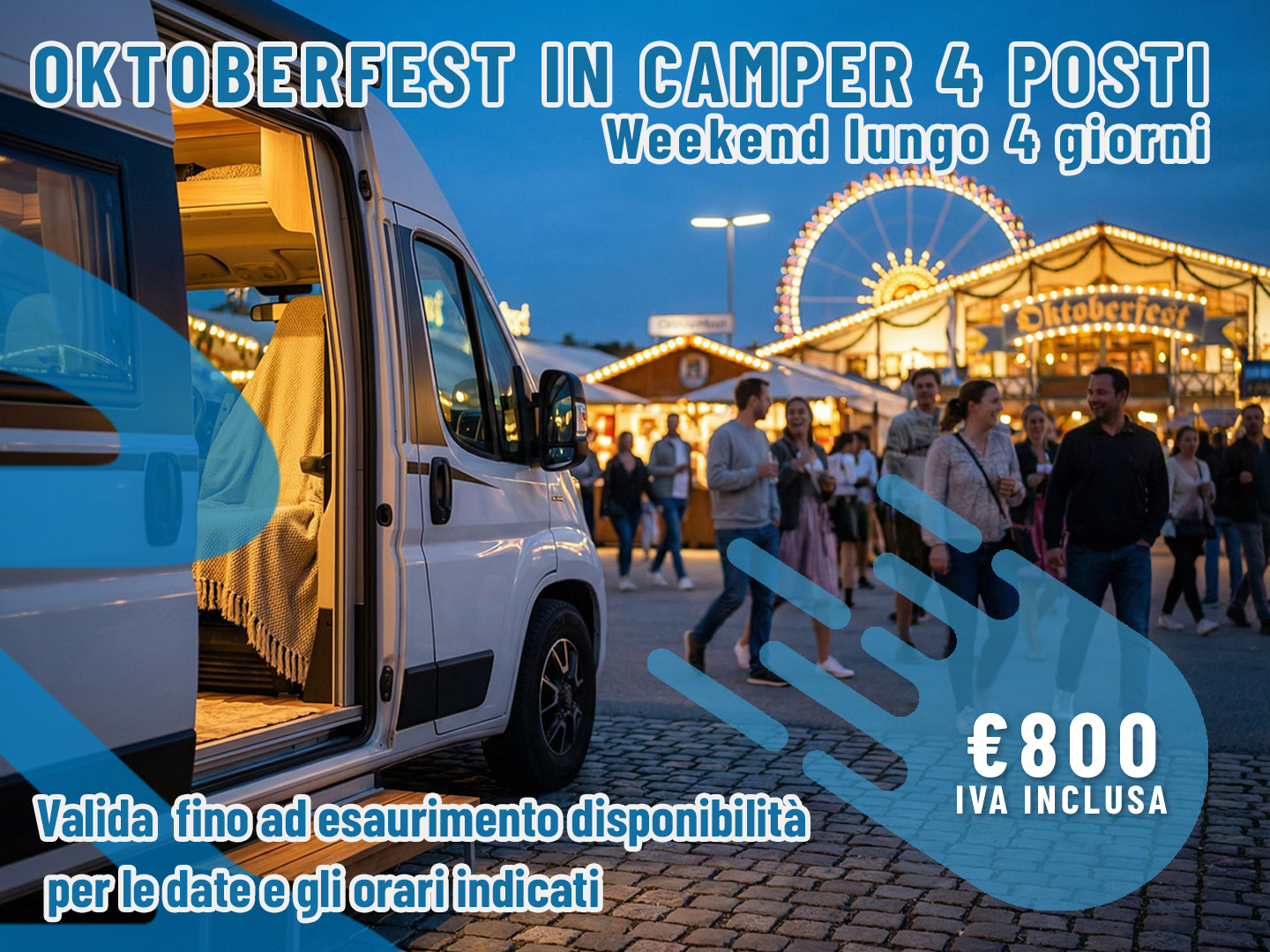 [Oktoberfest 2026] Offerta noleggio Camper: 4 giorni per 4 persone