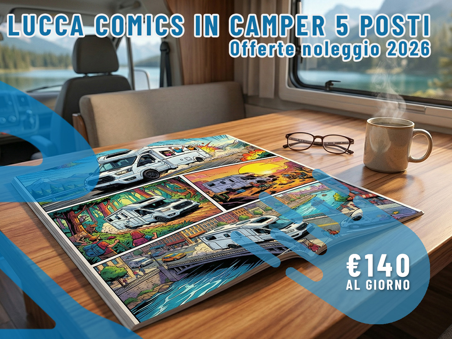 [Lucca Comics & Games] Offerta noleggio Camper: 4 giorni per 5 persone